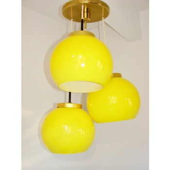 Oświetlenie sufitowe w stylu lat 70. – Modern brass